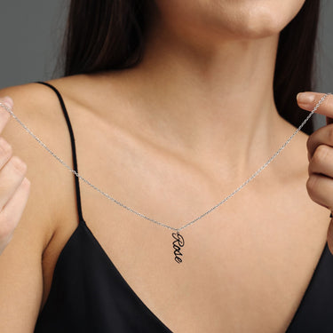 Vertical Name Necklace - Custom Name Necklace - Necklaces for Moms - Personalized Necklace - Necklace for Best Friend Necklace Brother & Sisters